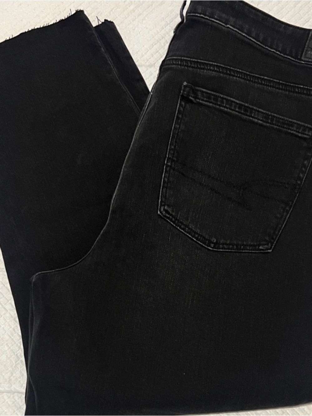 American Eagle Outfitters Black Denim Care-Label Detail